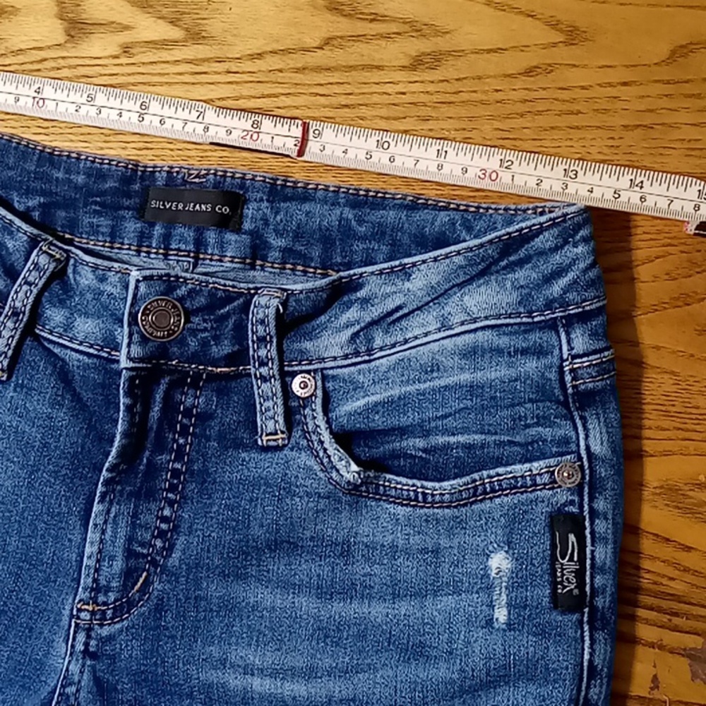 SILVER Jeans Womens 28 X 27 BLUE SUKI SLIM Preowned Summer Used Casual Denim - Picture 6 of 8